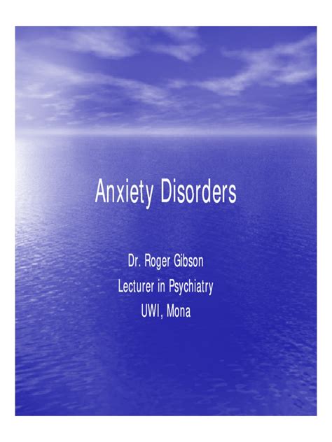 Understanding Anxiety Disorders A Comprehensive Review Of Common