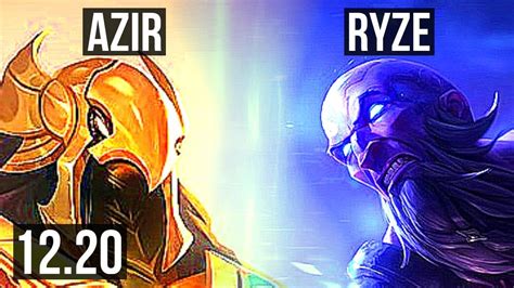 AZIR Vs RYZE MID 7 0 7 Rank 8 Azir Godlike KR Challenger 12