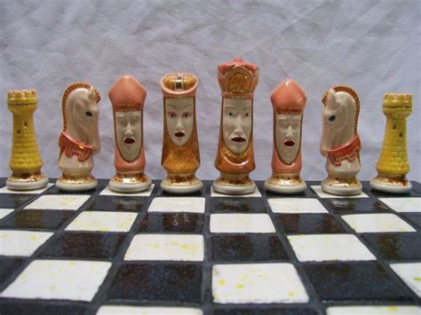 Ceramic Custom Made Chess Set Etsy Chess Set Ceramics Chess