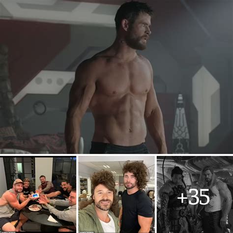Mr Muscles Chris Hemsworth Shows Off His Bulging Biceps On The Set Of