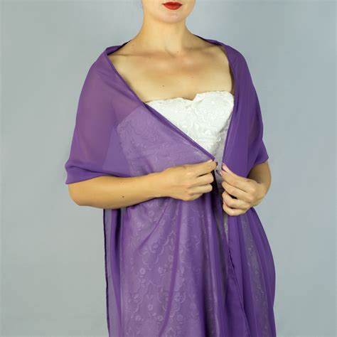 Violet Chiffon wrap shawl bolero - Bridal Spain