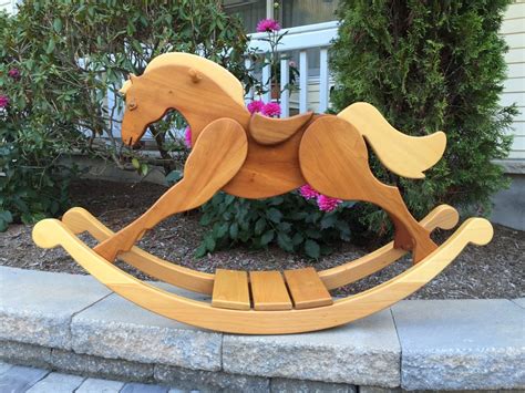 Wooden Rocking Horse Cavallo Tuscano Handmade Artisan Rocking