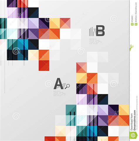 Modern Geometrical Abstract Background Squares Stock Illustration