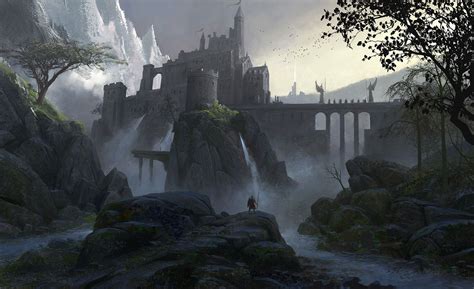Waterfall Fog By Lee B Fantasy Landscape Fantasy Art Landscapes