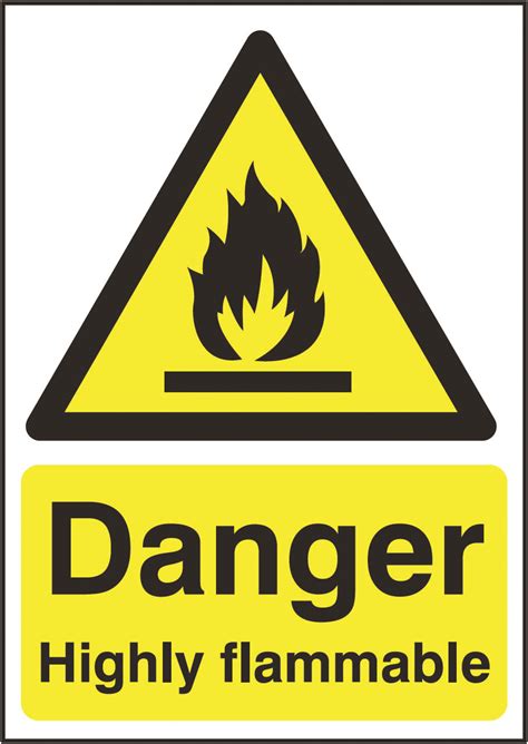 Danger Highly Flammable Sign Hzs19