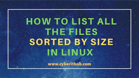 In centos how can i get a list of installed repositories? How to List All the Files Sorted by Size in Linux (RHEL ...