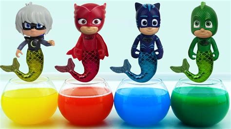 Pj Masks Bathing Colors Fun Learn Colors With Pj Masks Transform Into