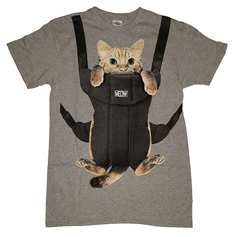 A Cat With A Backpack On Its Back Is Wearing A T Shirt