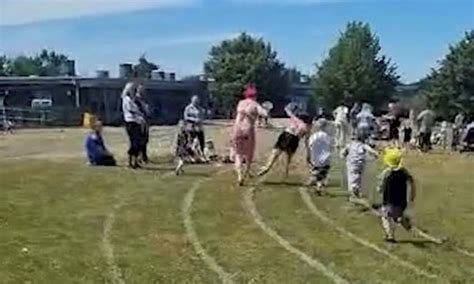 Competitive Mother Wins Sports Day Race After Elbowing Competitor Out