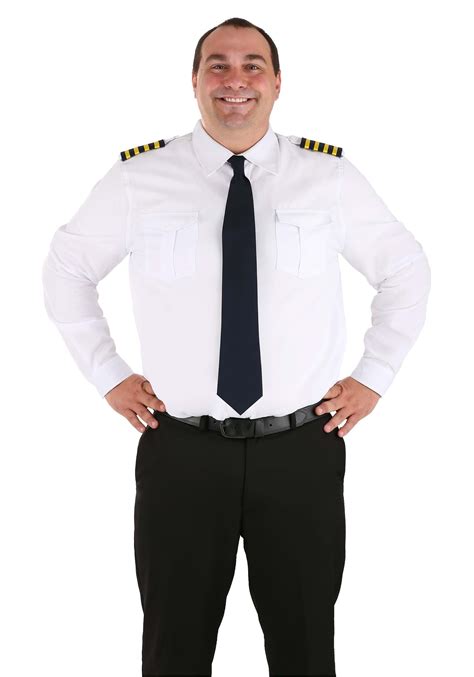 Plus Sizes Pilot Uniform Costume Shirt