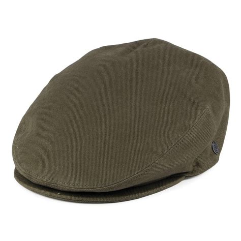 Sixpence Flat Cap Jaxon Hats Cotton Flat Cap Olive