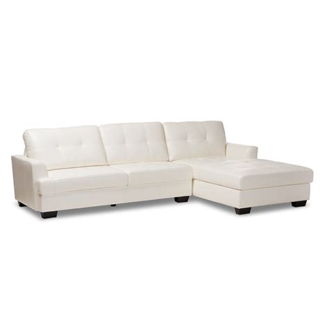 Baxton Studio Adalynn Modern And Contemporary White Faux Leather