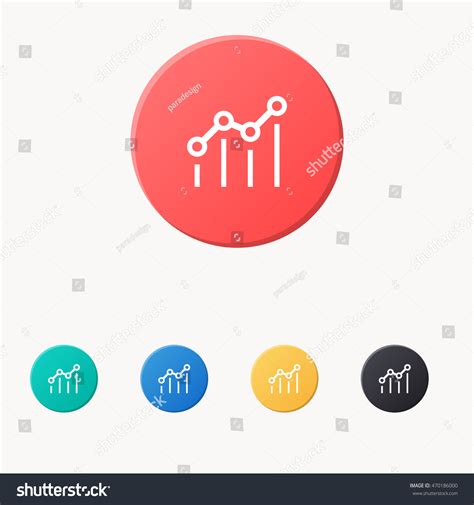 Benchmark Icon Or Button In Flat Style With Long Royalty Free Stock