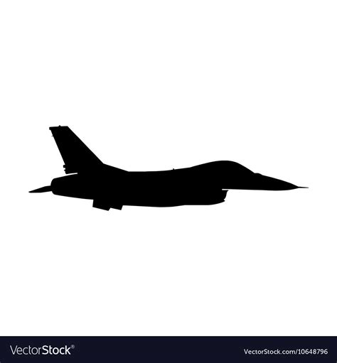 Military Aircraft Silhouette Royalty Free Vector Image