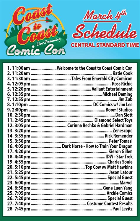 Coast To Coast Comic Con 2017 Live Streaming Event In Comic Shops March