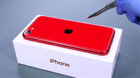 iPhone SE 2020 (Red Edition) Unboxing - ASMR - YouTube
