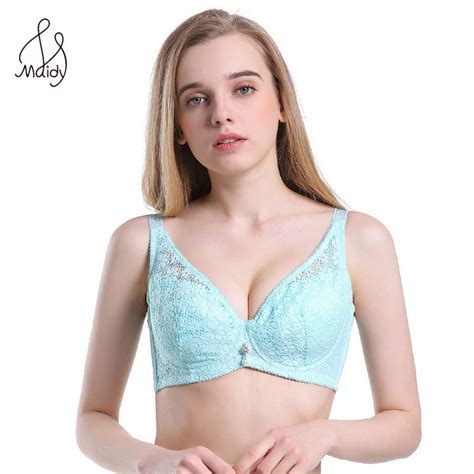 Hollow Out Lace Sexy Women Brabig Size B C D Cup Thin Cotton Cup Push