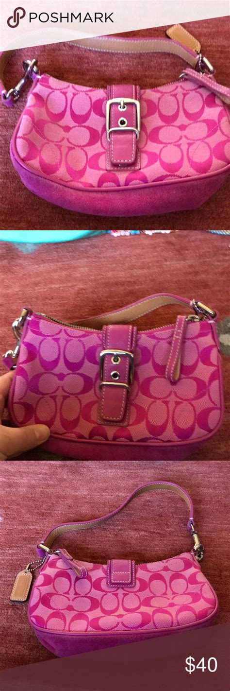 Coach Pink Mini Bag In Near Perfect Condition Stain On Strap That