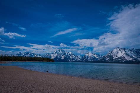 Beautiful Landscape Of Grand Teton National Park Wyoming Reflection