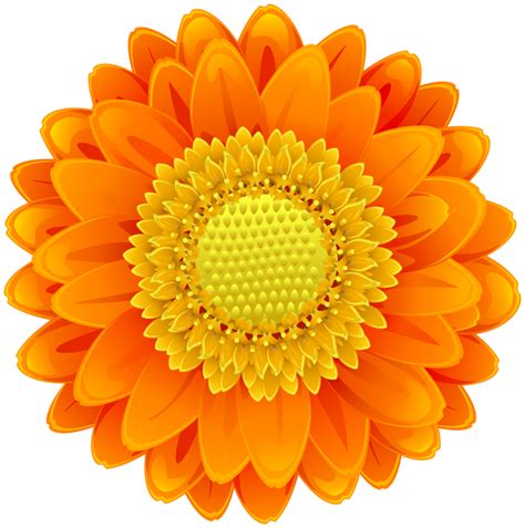 Orange Flower Clip Art Png Image Flower Clipart Flower Clip Free