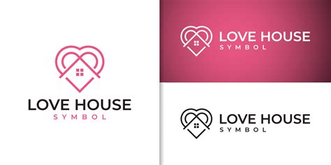 Building Love House Or Beautiful Healthcare Home Logo Dream House Real