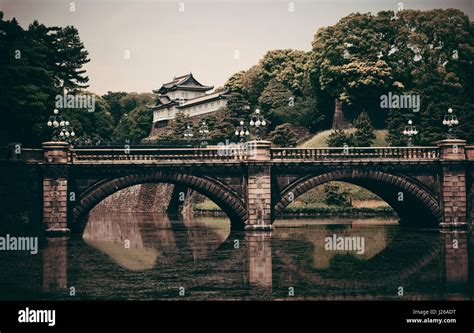 Tokyo Imperial Palace With Bridge Over River Japan Stock Photo Alamy