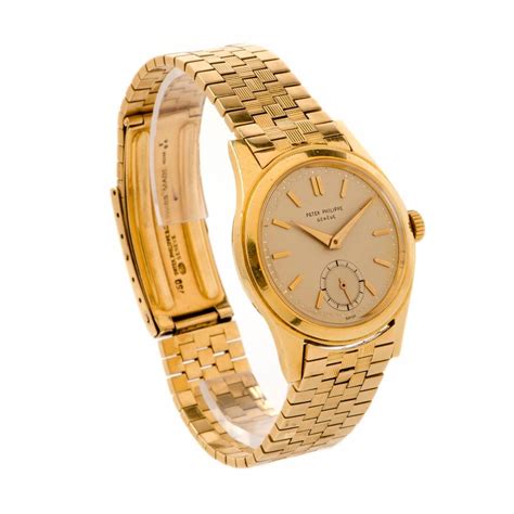 Patek Philippe Yellow Gold Bracelet Wristwatch Ref 2483 At 1stdibs