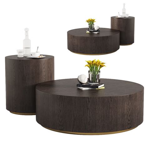 I have been fascinated by restoration hardware with their design and products. Machinto Round Coffee Table Side Table Restoration 3D