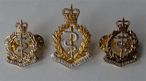 Royal Army Medical Corps Officers Cap Collar Badges Ramc Eur Picclick It