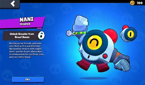 Nani takes control of peep and can steer him remotely into enemies, exploding on contact! Brawl Stars Nani Guide, Star Powers and Gadget