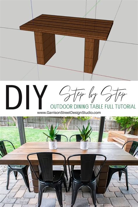 Diy Outdoor Dining Table Full Tutorial Garrison Street Design Studio