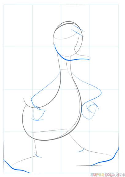 Draw a curved line within the bottom portion of the beak, parallel to the exterior line. How to draw Donald Duck | Step by step Drawing tutorials