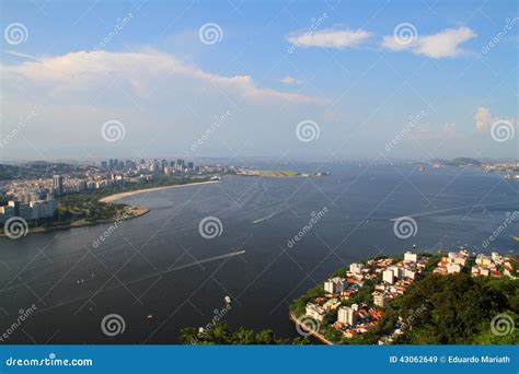 Guanabara Bay Aerial View Rio De Janeiro Stock Image Image Of