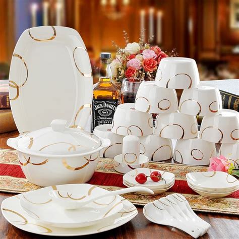 Good Quality Ceramics Dinnerware Sets 56 Pcs Bone China Tableware Set