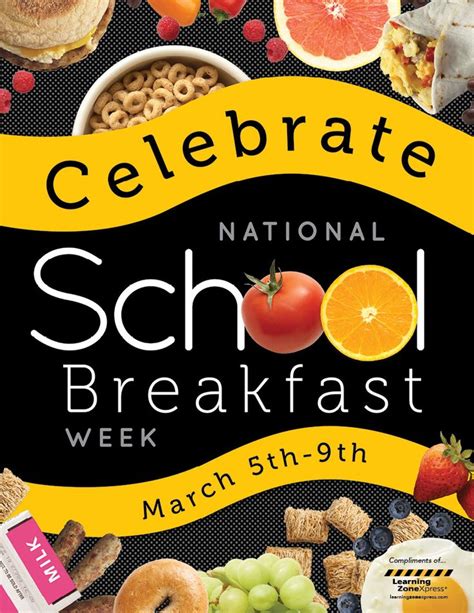 Celebrate National School Breakfast Week March 5th 9th 2018 With This
