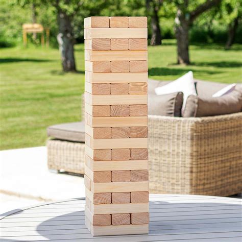 Giant Jenga Outdoor Garden Jenga Game Net World Sports