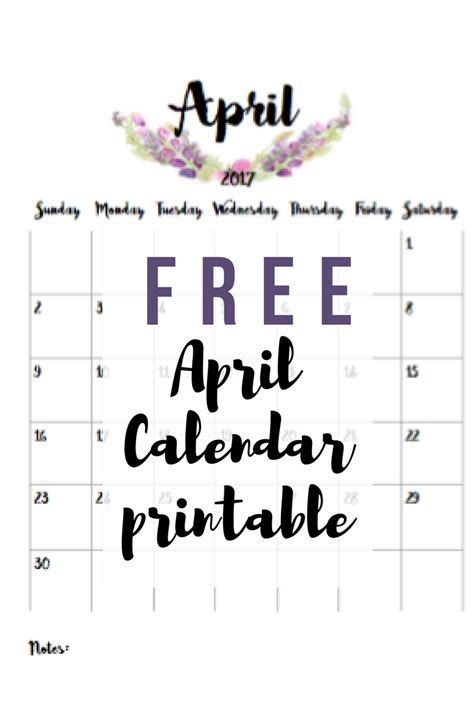 Free April Calendar Printable April Calendar Printable Printable Calendar Printables