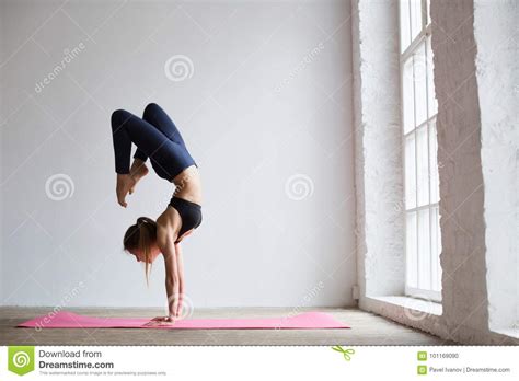 Practices Yoga Stock Photo Image Of Person Pose Female 101169090