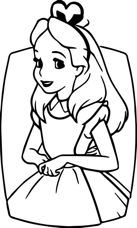 Alice In The Wonderland Picture Coloring Page | Wecoloringpage.com