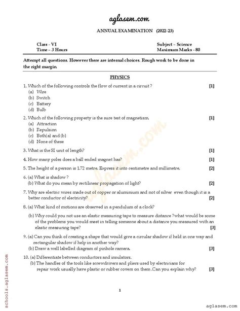 Cbse Class 6 Science 2023 Question Paper Download Pdf Here Cbse