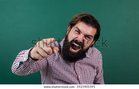 Angry Man Shouting Emotionally Feeling Rage Stock Photo 1921905395