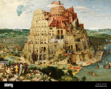 Pieter Bruegel The Elder The Tower Of Babel Vienna Edited Stock