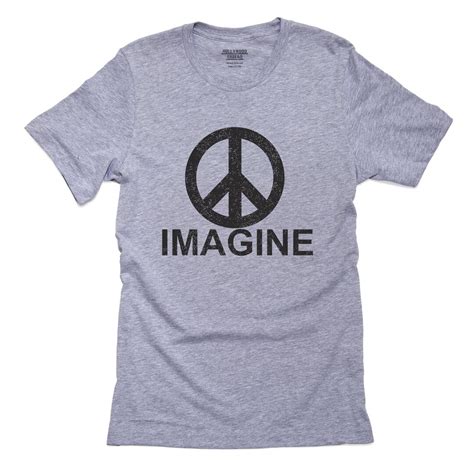 Imagine Peace Sign Shirt Pillow Or Towel Etsy