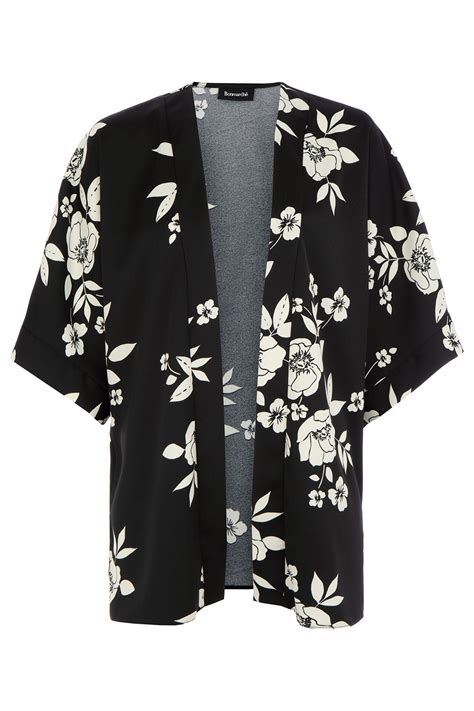 Short Sleeve Floral Kimono