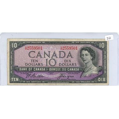 1954 Canadian Ten Dollar Bill Schmalz Auctions