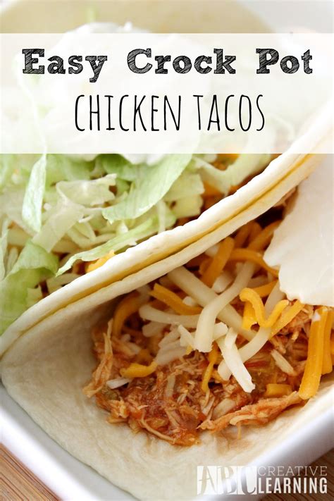 These crockpot chicken tacos have 2 ingredients are they are super juicy! Easy Crock Pot Chicken Tacos | One Pot Recipe The Entire ...