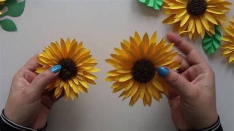 Beautiful Paper Sunflower Tutorial Diy Small Paper Flower For Room