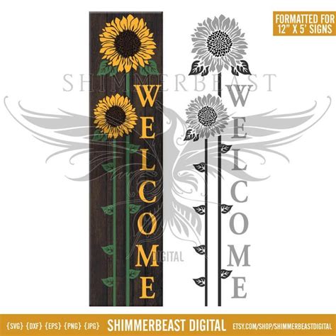 Free Free 349 Sunflower Welcome Sign Svg SVG PNG EPS DXF File