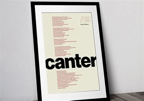 Gerry Cinnamon Canter Lyrics Swiss Poster Art Print Ryan The Designer
