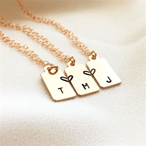 Friendship Necklace Sets Matching Necklaces Initial Necklace Best